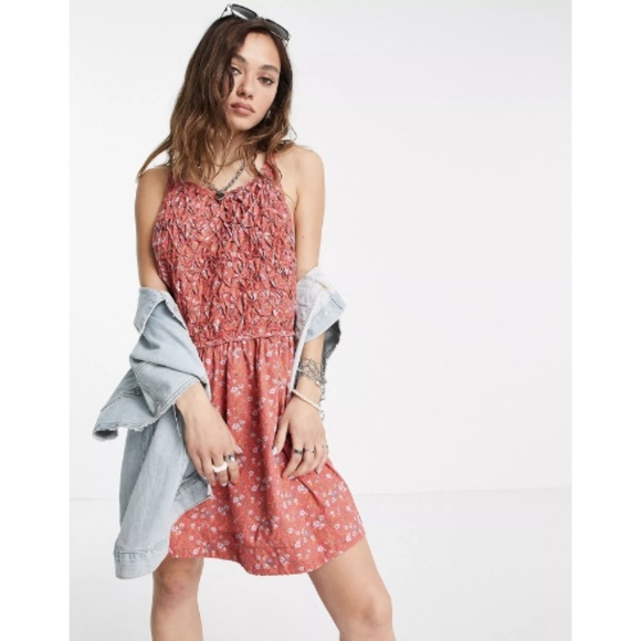NWT Free People Petunia Micro Floral Fit & Flare Mini Dress - Picture 6 of 12